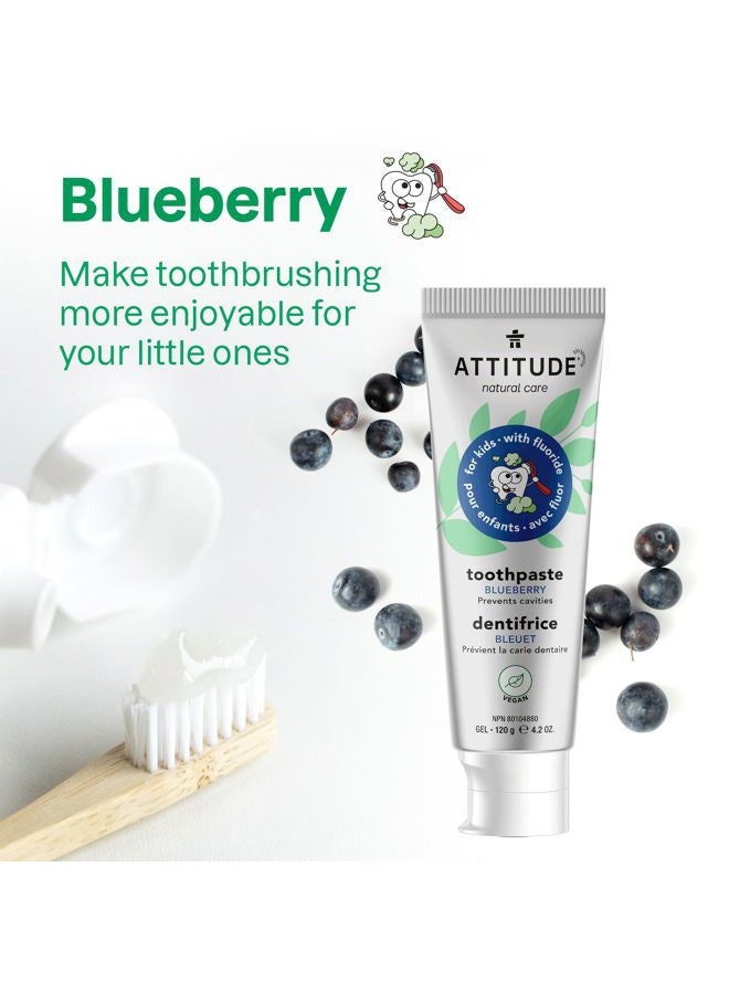 ATTITUDE Blueberry Toothpaste with Fluoride for Kids, 120 GR - Image 5