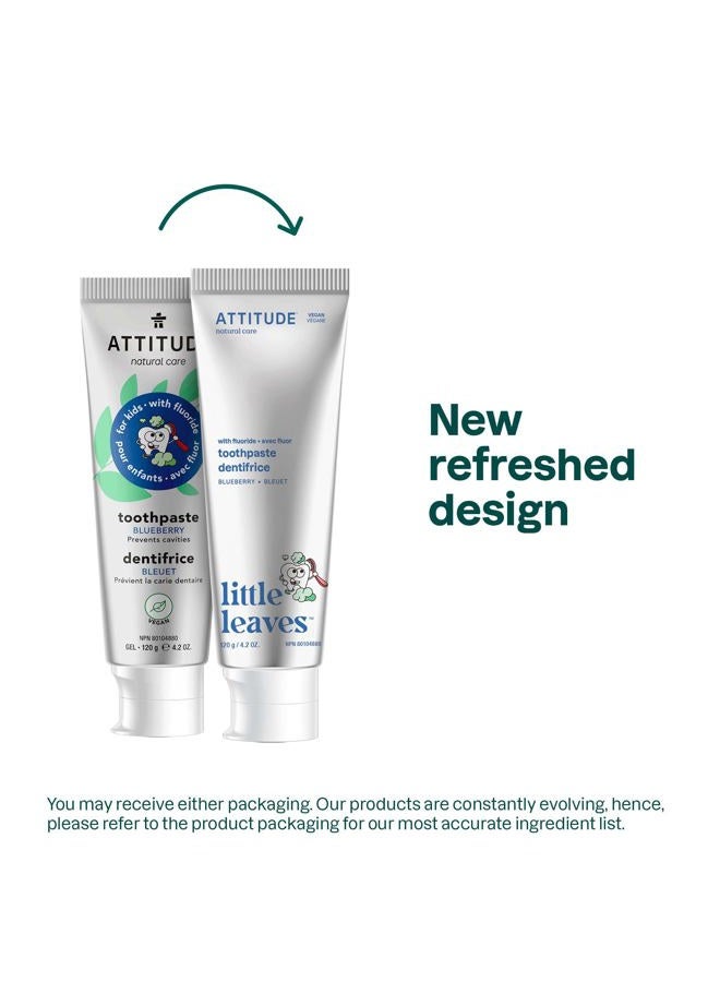 ATTITUDE Blueberry Toothpaste with Fluoride for Kids, 120 GR - Image 2