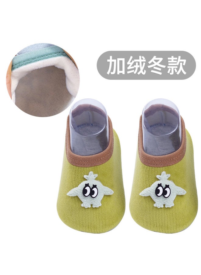 Cute Cartoon Pattern Baby Floor Socks With Glue, Non-slip, Soft, Sweat-absorbent And Breathable Kidsren's Home Indoor Shoe And Socks Sets