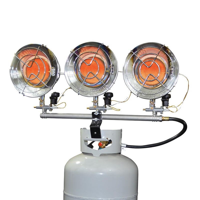 Mr. Heater Mr Heater F242915 MH45T Triple Tank Top Heater 10000 to 45000 BTUHrChrome 