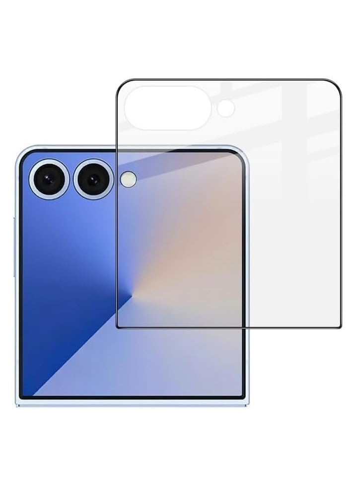 أكاليكس واقي شاشة لهاتف سامسونج جالاكسي زد فليب 7،  غطاء TPU الداخلي المرن وعبوة واحدة من واقي الشاشة الخارجي المصنوع من الزجاج المقوى، مضاد للخدش، بدون فقاعات - Image 1