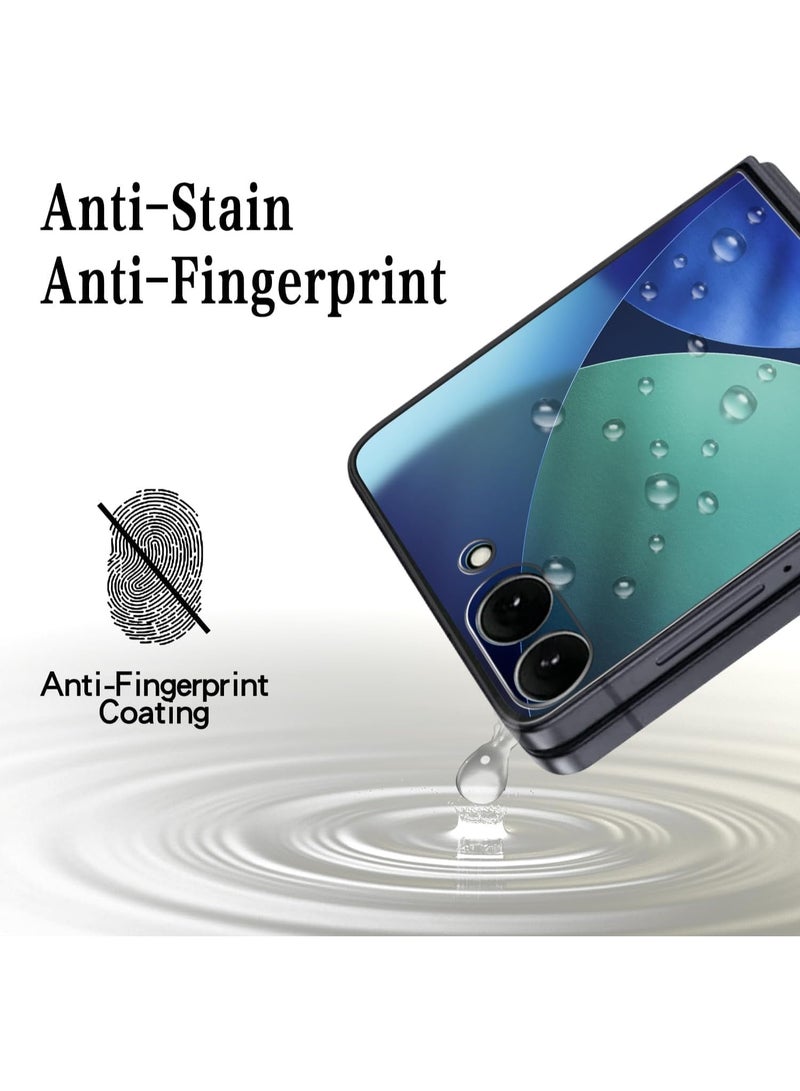 أكاليكس واقي شاشة لهاتف سامسونج جالاكسي زد فليب 7،  غطاء TPU الداخلي المرن وعبوة واحدة من واقي الشاشة الخارجي المصنوع من الزجاج المقوى، مضاد للخدش، بدون فقاعات - Image 5