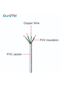 Duravel Duravel 4-Core Electrical Cable, White PVC Insulated Power Wire, Flexible Copper Conductors (4 CORE 30 METER, 1.5MM)  - Image 2
