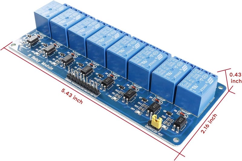 SunFounder 5V 8 Channel Relay Shield Module for Arduino R3 2560 1280 ARM PIC AVR STM32 Raspberry Pi 3, 2 Model B & B+ - Image 4