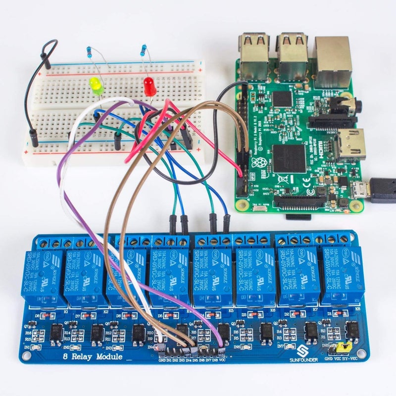 SunFounder 5V 8 Channel Relay Shield Module for Arduino R3 2560 1280 ARM PIC AVR STM32 Raspberry Pi 3, 2 Model B & B+ - Image 5