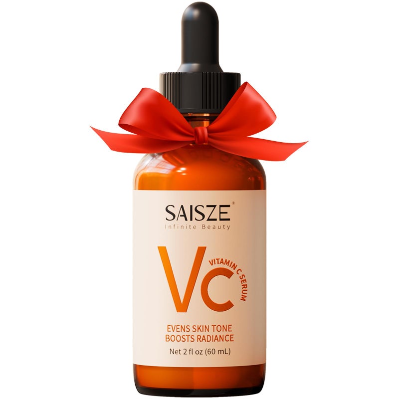 SAISZE Vitamin C Serum for Face, Facial Serum for Dark Spot, Skin Care Gifts for Women, Anti Aging with Vitamin C, Hyaluronic Acid, Womens Gift for Mother, 60ml - Image 1
