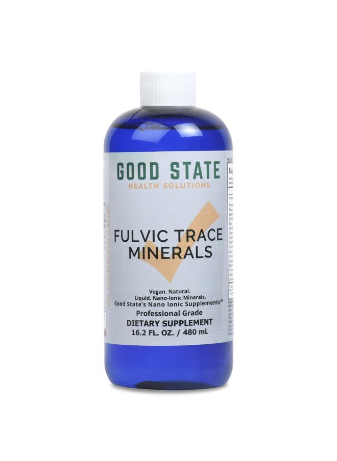 Good State Liquid Ionic Trace Minerals Blend with Fulvic Acid for Optimal Absorption | Trace Mineral Drops for Water for Essential Overall Health Support | 96 Servings at 125 Mg | 16 Fl oz Bottle  - Image 1