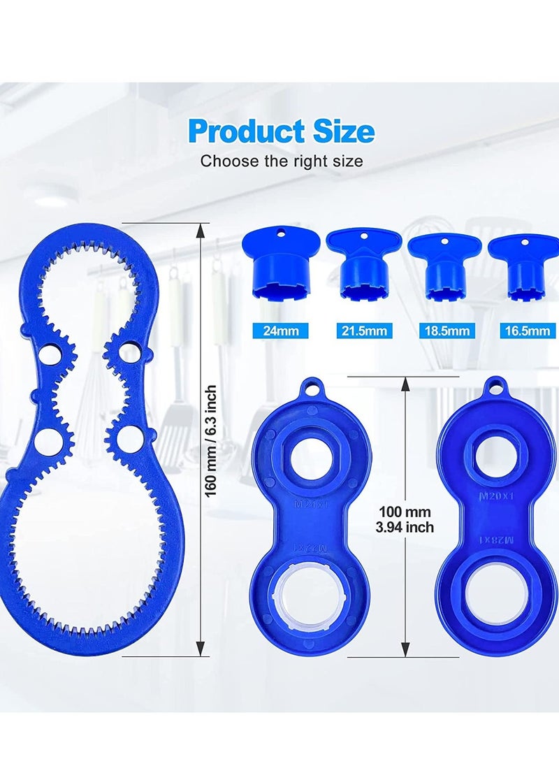 Aerator Key, Faucet removal tool, wrench with Shell Removal Tool, Replacement Cache Aerators for Sink M 16.5, 18.5, 21.5, 22, 24 mm Tap Flow Restrictor