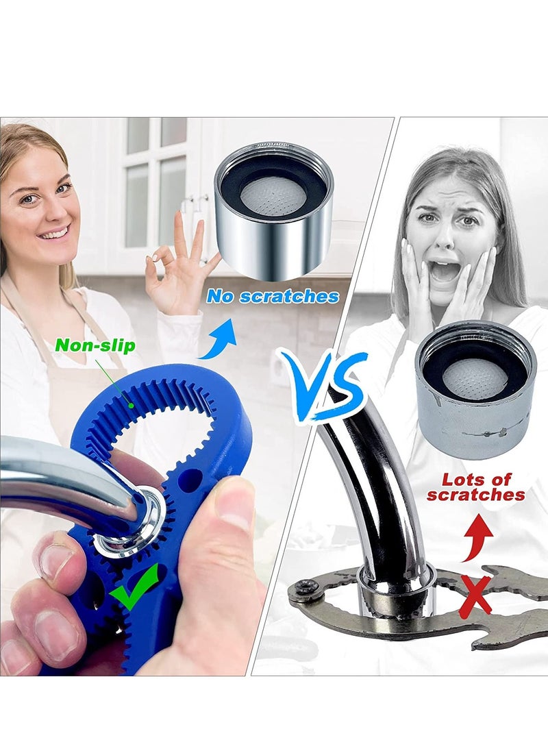 Aerator Key, Faucet removal tool, wrench with Shell Removal Tool, Replacement Cache Aerators for Sink M 16.5, 18.5, 21.5, 22, 24 mm Tap Flow Restrictor