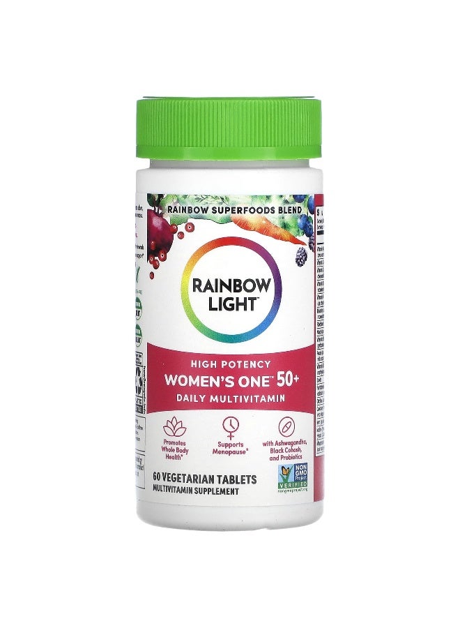 Rainbow Light راينبو لايت، فيتامينات متعددة يومية للنساء 50+، قوة عالية، 60 قرص نباتي - Image 3