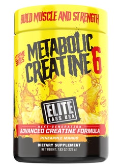Metabolic Creatine 6, Blend, Monohydrate, Hcl, Pre And Post Workout- 30 Scoops, 225g