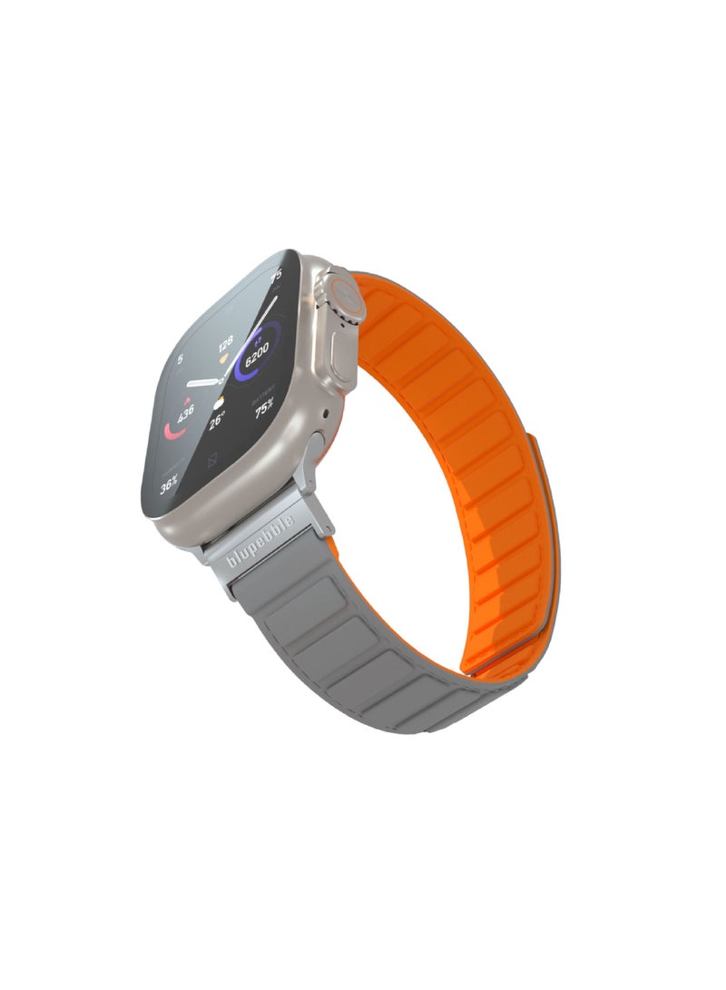 blupebble Silicone Reversible Magnetic Strap for Apple Watch Ultra 49/45/44/42MM Compatible with Series 8 | 7 | 6 | 5 | 4 | 3 | SE (watch not included) - Image 2