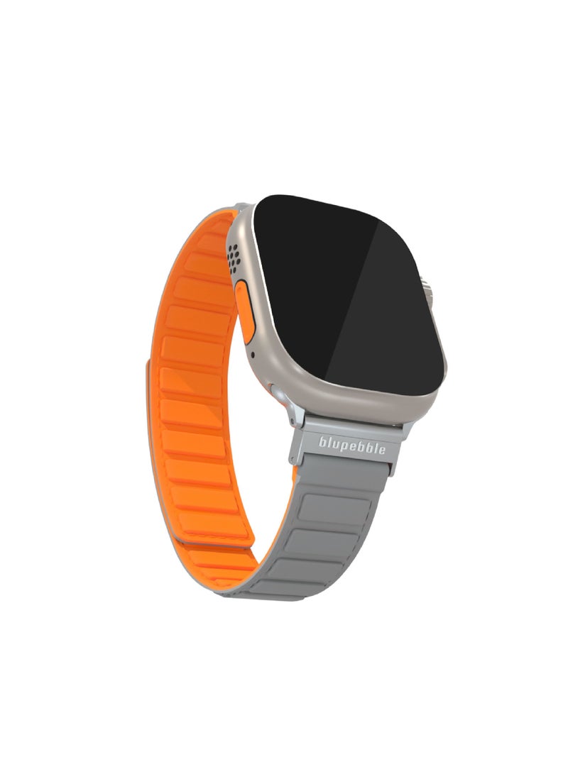 blupebble Silicone Reversible Magnetic Strap for Apple Watch Ultra 49/45/44/42MM Compatible with Series 8 | 7 | 6 | 5 | 4 | 3 | SE (watch not included) - Image 1