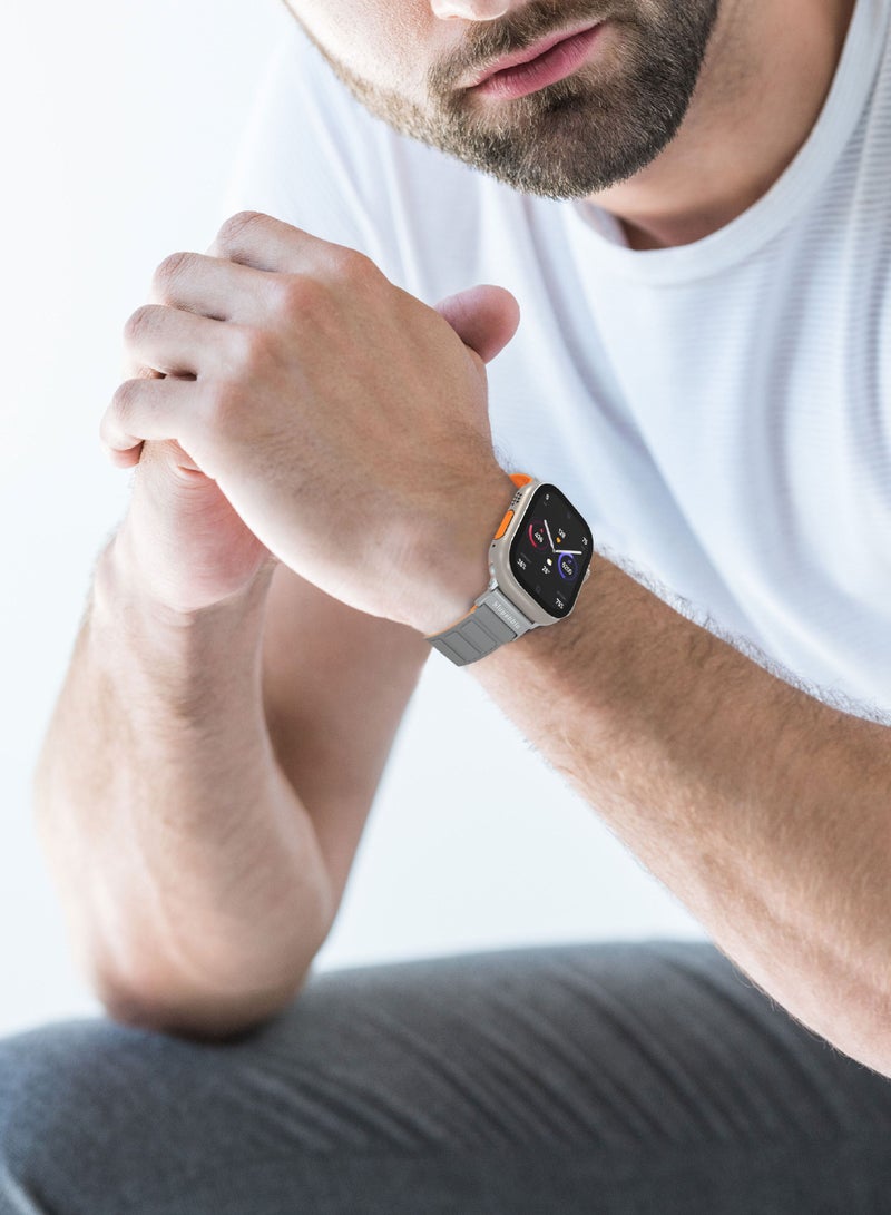 blupebble Silicone Reversible Magnetic Strap for Apple Watch Ultra 49/45/44/42MM Compatible with Series 8 | 7 | 6 | 5 | 4 | 3 | SE (watch not included) - Image 5