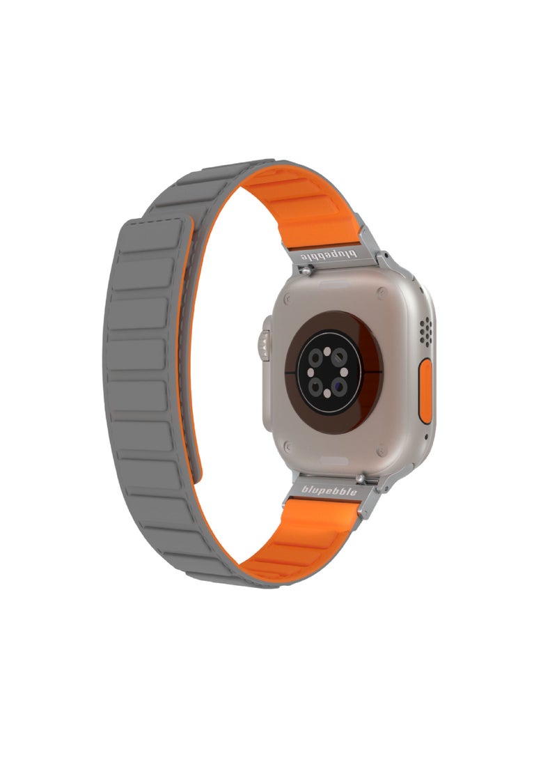 blupebble Silicone Reversible Magnetic Strap for Apple Watch Ultra 49/45/44/42MM Compatible with Series 8 | 7 | 6 | 5 | 4 | 3 | SE (watch not included) - Image 3