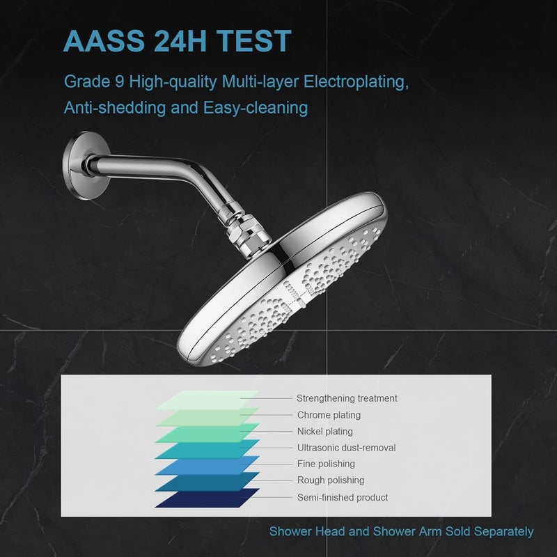 Offo Shower Head Swivel Ball Adapter, All Metal Adjustable Shower Arm Extension Connector Universal Showering Component Solid Brass, Chrome - Image 4