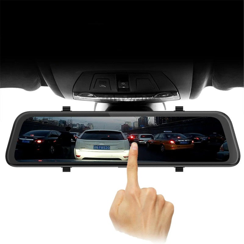 1080P Dash Camera 10" Antiglare IPS Touchscreen Dual Cameras - Night-Vision Video Loop Recording Collision Locking Parking Monitoring for Car Driving Safety - Image 3