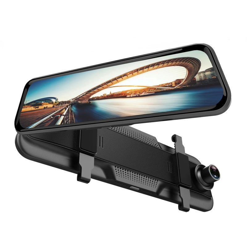 1080P Dash Camera 10" Antiglare IPS Touchscreen Dual Cameras - Night-Vision Video Loop Recording Collision Locking Parking Monitoring for Car Driving Safety - Image 2