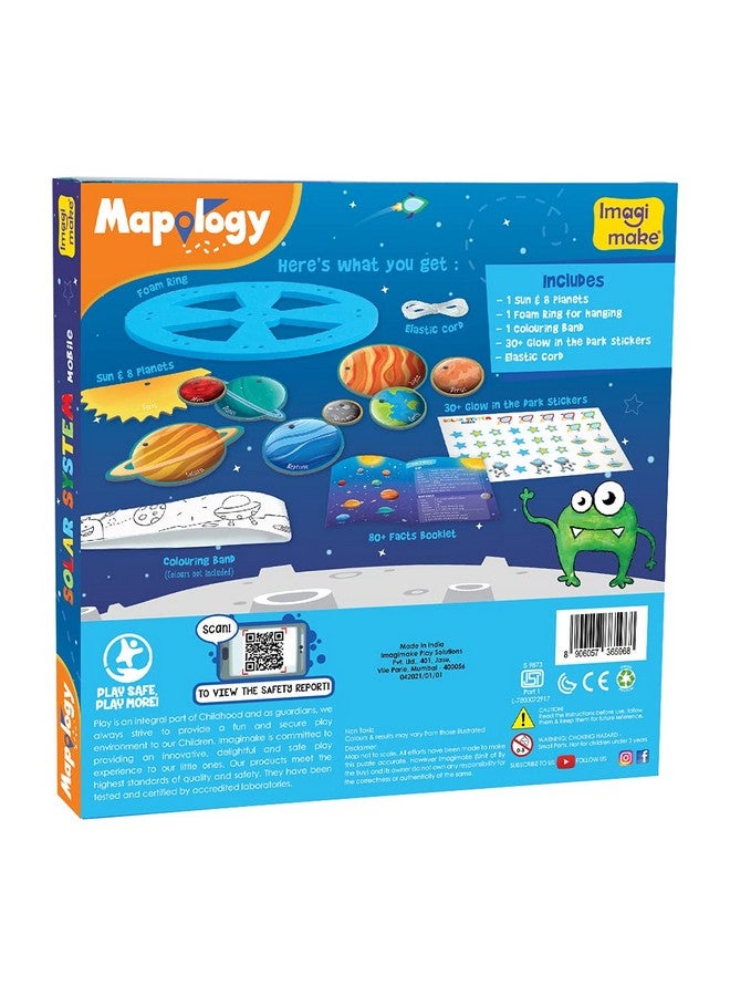 Imagimake Mapology Solar System Mobile - Diy Hanging Craft Kit - Learning Aid & Educational Toy - For Kids Age 5 And Above- Multicolor - Image 5