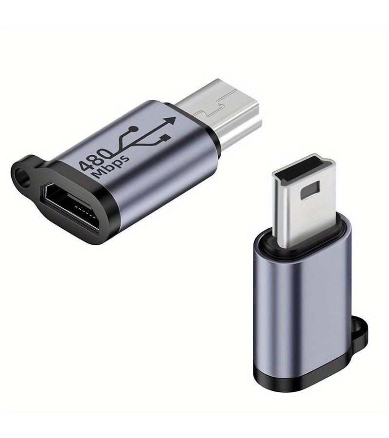 USB 2.0 Adapter 2 Pack Type C to Mini USB Female to Male Connector 480Mbps for Camera - Image 3