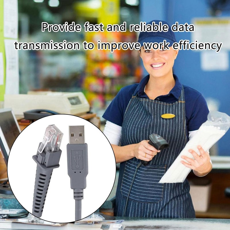 Scanner Data Cable USB A to RJ45 Connction Cord for Datalogic CAB4120 GD4130 QD2120 Efficient Barcode Scanning Devices Retail Checkout Scanner Cable - Image 4