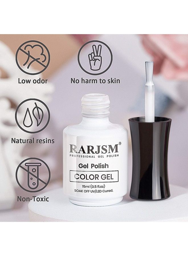 RARJSM Milky White Gel Polish, 15ML French White Nail Art Manicure Varnish LED UV Translucent Gel Nail Polish Soak Off Clear Nail Gel Sheer White Gel Polish - Image 5
