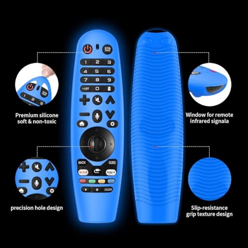 Alquar 2 Pack Silicone Remote Cover for LG Magic Remote, Lightweight Protective Case with Lanyard - Image 2