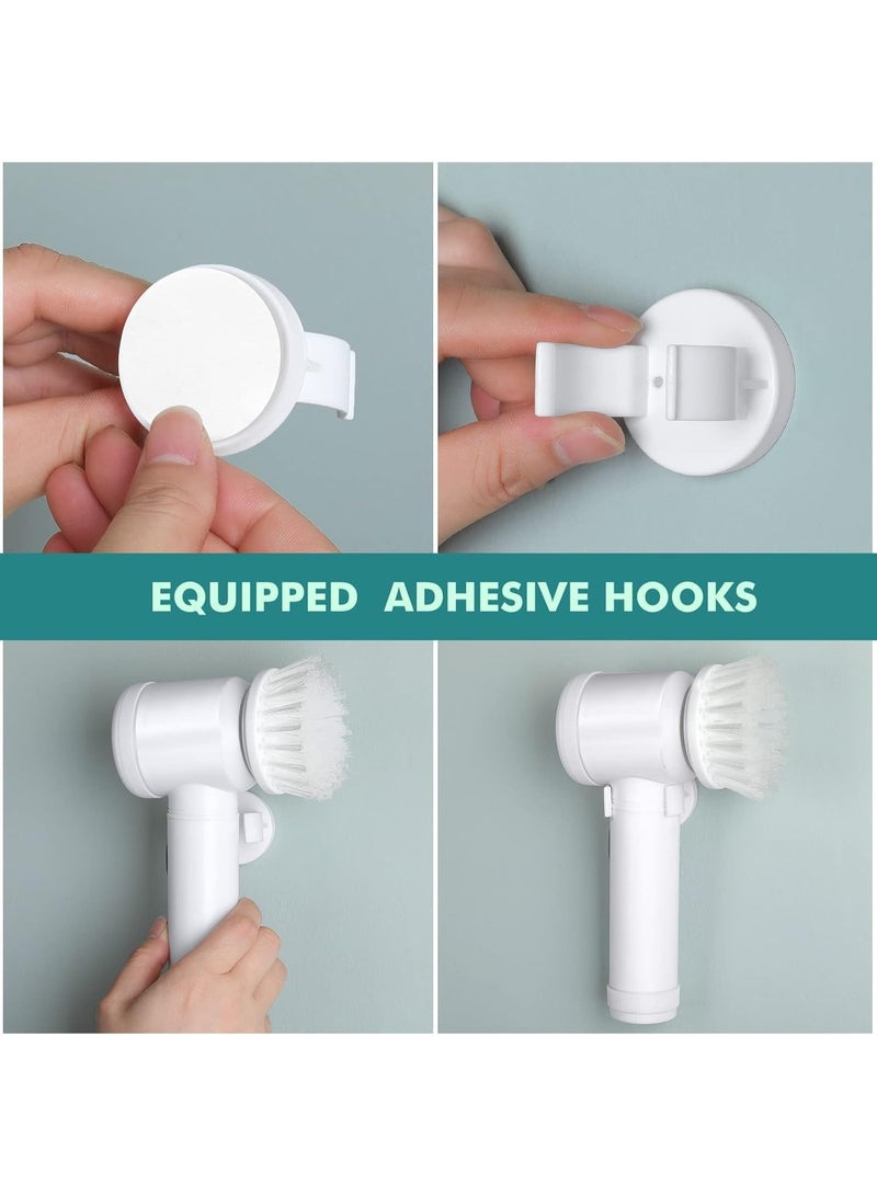 5-in-1 Cordless Electric USB Cleaning Brush for Kitchen, Bathroom, Bathtub, Bathroom Tiles, Carpets, Bidet, and Sofa with Alcohol-Free PVC Cloth and 3 Brush Heads - Image 3