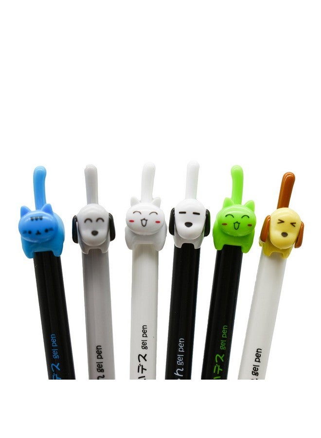 Maydahui 12Pcs Cute Cat Dog Tail Clicker Retractable Pen Novelty Japanese Little Kitten Rollerball Pens Black Ink For Cat Lovers Student Shcool Office Supplies Stationery Party Favors - Image 5