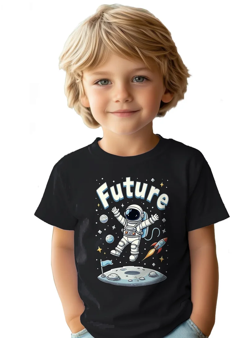 Funkaar Funkaar Astronaut Future Space T-Shirt – 100% Cotton, Bio-Washed, Super Combed, Tagless, Soft & Durable Casual Wear for Kids