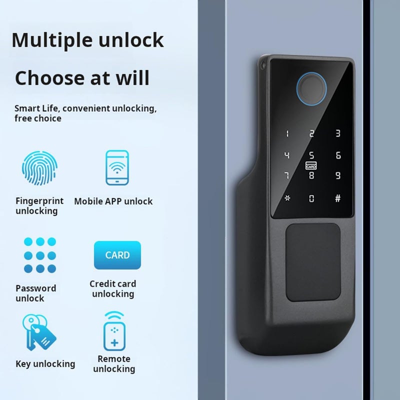 Xenocam Waterproof Outdoor Gate Smart Rim Smart Door Lock Wifi Fingerprint Smart Lock Support Password | IC Card | Key Wiring Digital Gate Access Control for Tuya - Image 2