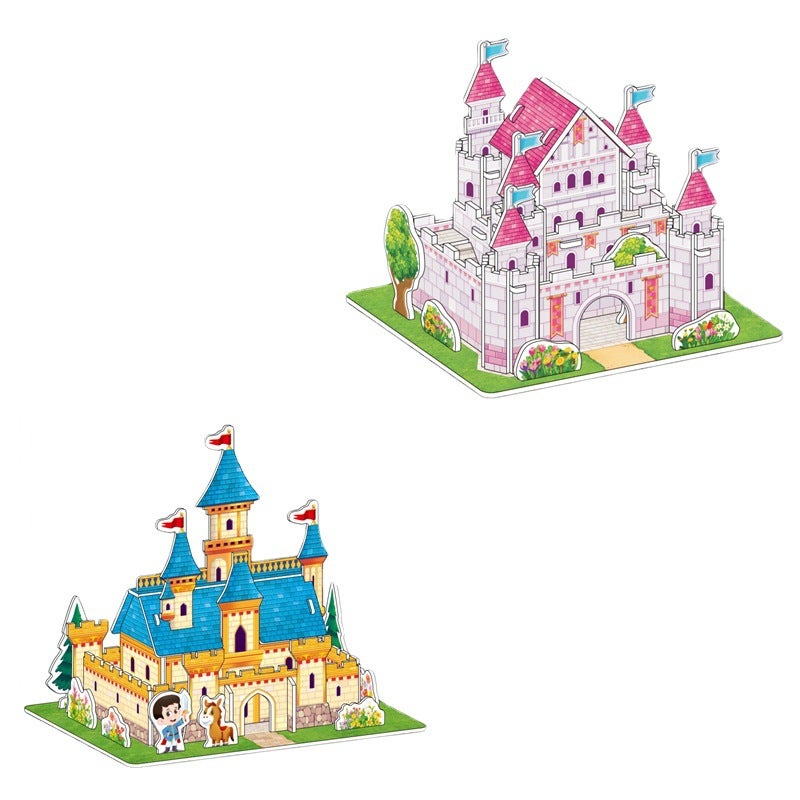 Children'S 3D Stereo Puzzle Toys For Ages 3 To 6, House Princess Building Blocks For Boys And Girls, 3D Diy Handmade Small House Assembly - Image 4
