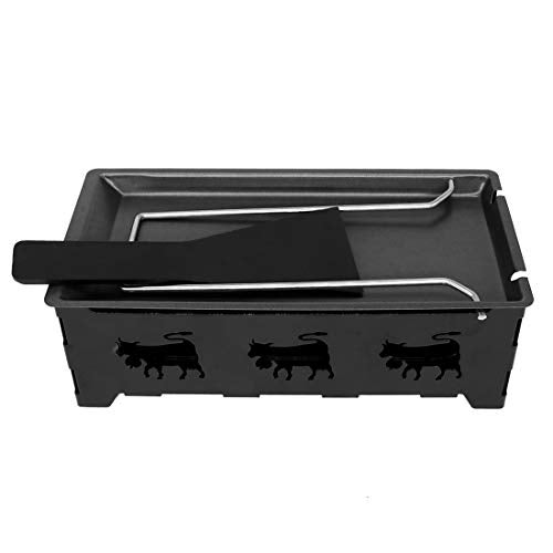 Together-life Cheese Raclette, Portable Foldable Non-Stick Cheese Rotaster Baking Tray Candlelight Cheese Melter Pan with Handle Spatula Barbecue Home Kitchen Grilling Tool - Image 2