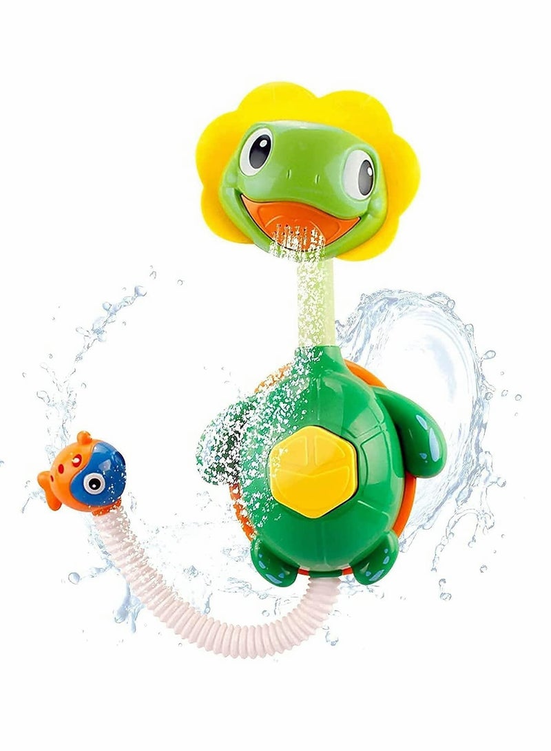 Fun Turtle Bath Fountain Toys for Kids Spraying Water in Tub Pool Baby Shower Playtime