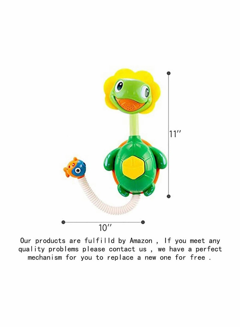 Fun Turtle Bath Fountain Toys for Kids Spraying Water in Tub Pool Baby Shower Playtime