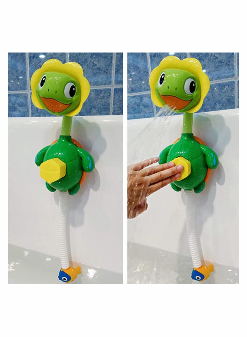 Fun Turtle Bath Fountain Toys for Kids Spraying Water in Tub Pool Baby Shower Playtime
