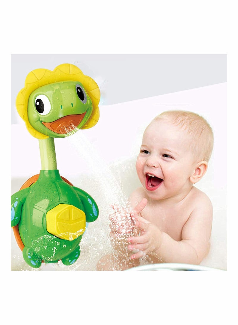 Fun Turtle Bath Fountain Toys for Kids Spraying Water in Tub Pool Baby Shower Playtime