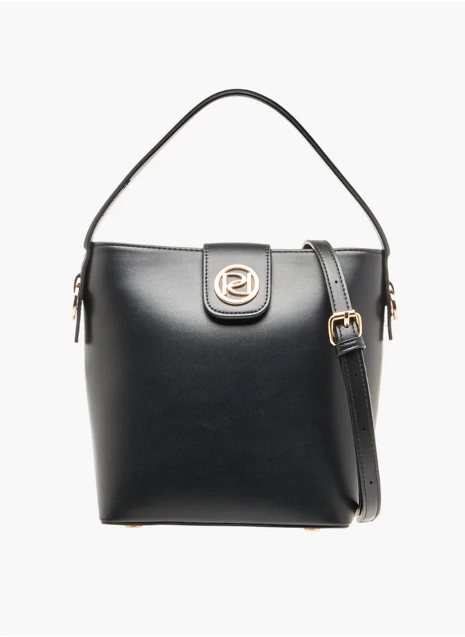 بابريكا Solid Crossbody Bag with Detachable Strap and Flap Closure