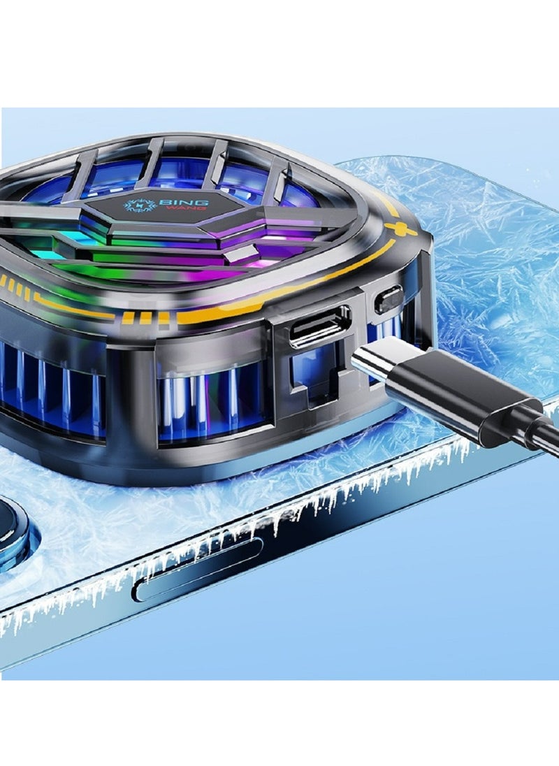 Joyelink Magnetic Cell Phone Cooler, RGB Phone Cooling Fan Portable Lightweight Mobile Phone Cooling Fan, Phone Radiator with Temperature Display for Mobile Gaming,Live Streaming etc  - Image 3
