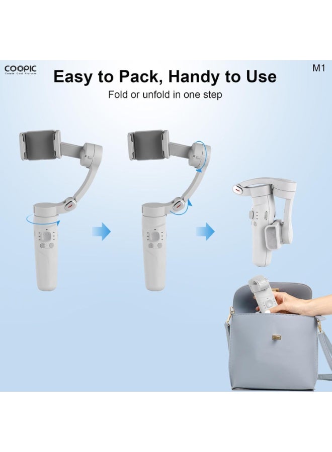كوبيك مثبت يدوي ثلاثي المحاور NEW M1 للهواتف | تصميم قابل للطي، تثبيت مضاد للاهتزاز لتسجيل الفيديو والتدوين - Image 3