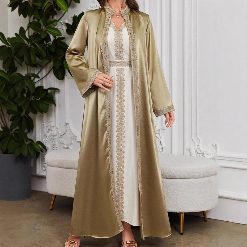Women's Embroidered Long-Sleeve Cardigan Coat - Image 1