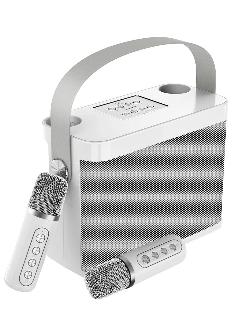 SU.YOSD Karaoke Machine with 2 Wireless Microphone, Portable Bluetooth Speaker, 7 Modes Sound Changing Function, 5 Hours of Playtime Bluetooth, Pro Sound Big Audio and Rich Bass  - Image 1
