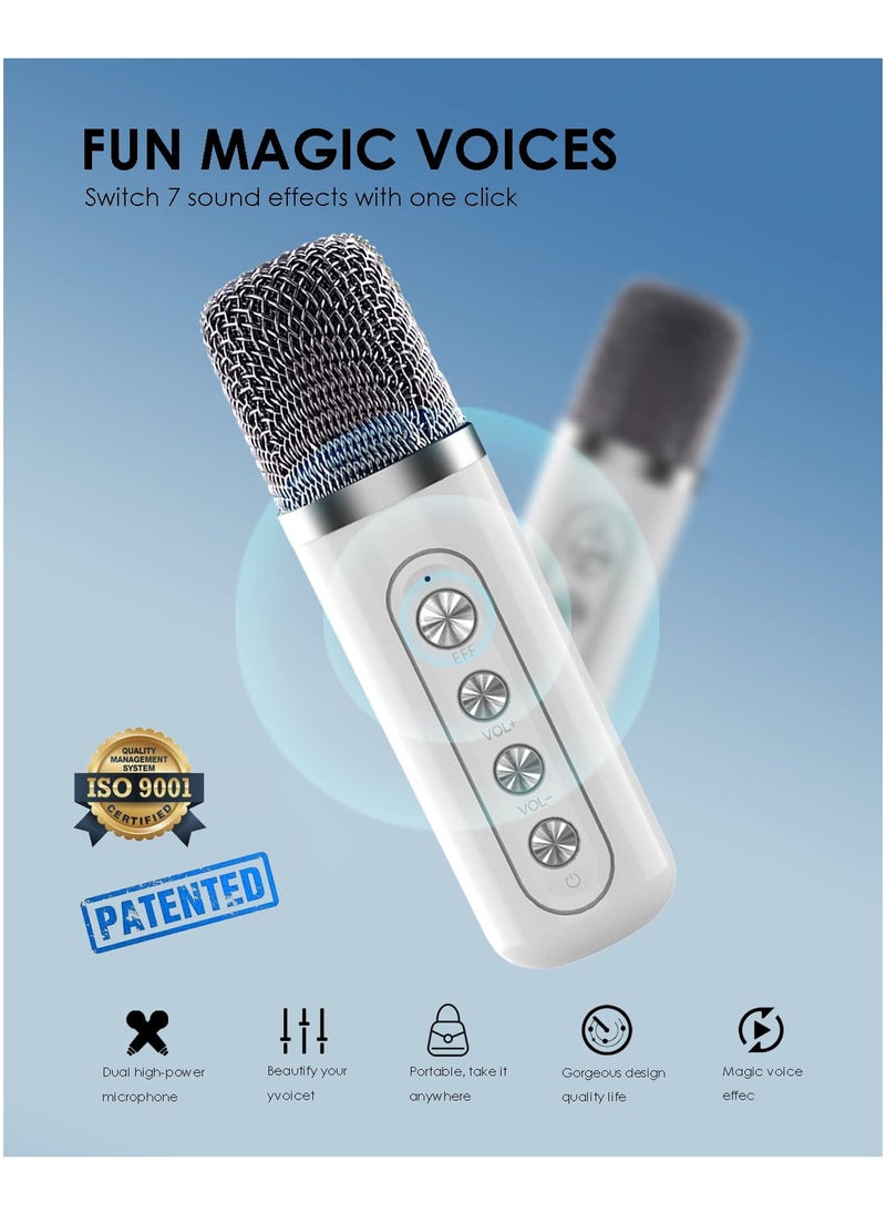 SU.YOSD Karaoke Machine with 2 Wireless Microphone, Portable Bluetooth Speaker, 7 Modes Sound Changing Function, 5 Hours of Playtime Bluetooth, Pro Sound Big Audio and Rich Bass  - Image 3