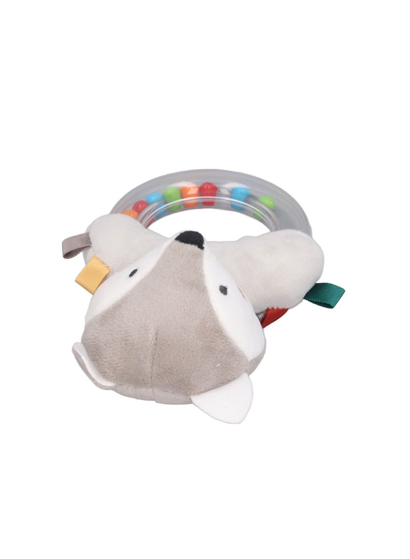 Velaurs Baby Grab Ring Hand Rattle Plush Toy Fox 0-1 Years Old  - Image 4