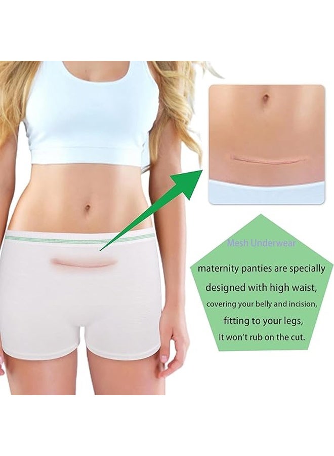 DUNISO 10 Pack Women's Disposable Underwear，Disposable High Waist Postpartum High-elastic Underwear，Breathable Mesh Panties C Section，Soft, Breathable, Stretchy，Suitable for Women After Surgery，Pregnant Women, Postpartum Women, Incontinent Elderly and Patients  - Image 4