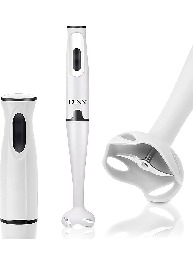 Denx Stick Blender 400W Handheld Electric Blender With Stainless Steel Blades Portable Grip Stick Mixer Use For Blending Pureeing Whipping And Mixing Soups Smoothies Sauces And More Dx2012 - Image 1