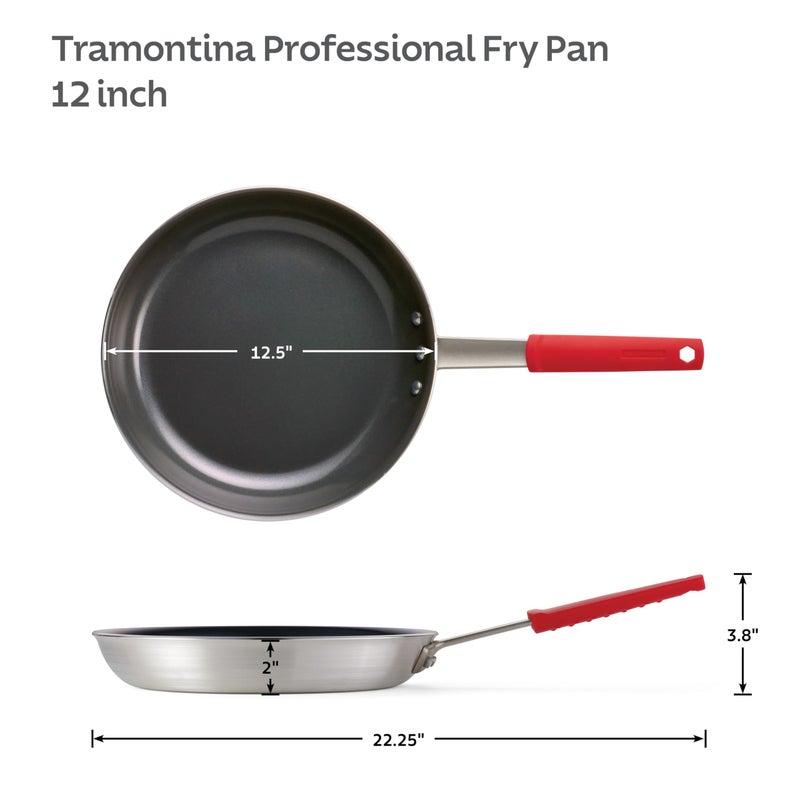 Tramontina Professional 12-Inch Ceramic Non Stick Large Frying Pan, Heavy-Gauge Aluminum Skillet with Ceramic Nonstick Coating, Dishwasher and Oven Safe, Black - Image 5