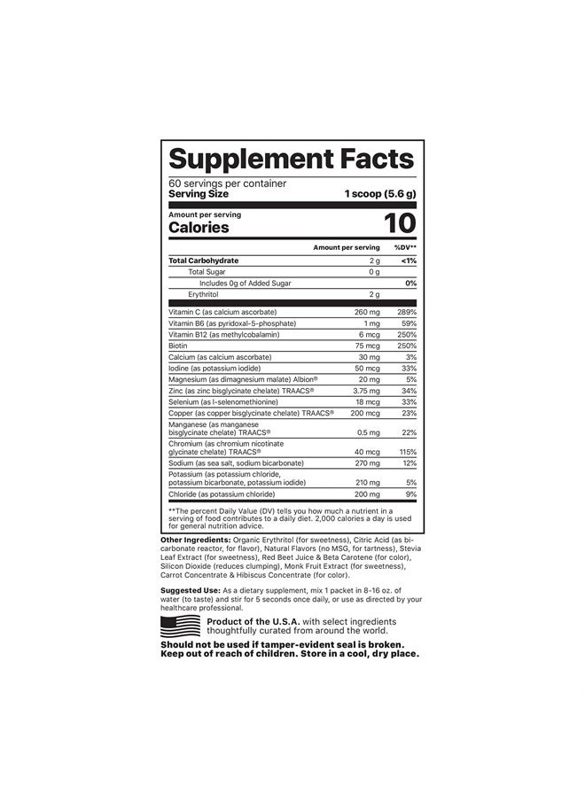 Jigsaw Health Electrolyte Supreme - Broad Spectrum of Electrolytes + Trace Minerals - 60 Servings (60 Servings Jar, Fruit Punch)  - Image 2