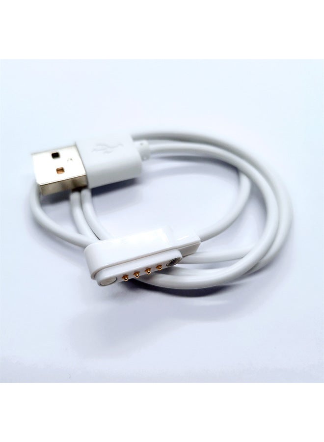 4PIN2.54 Smart Bracelet Data Cable Children's Phone Watch Charging Line Universal 4-pin Magnetic Suction Charging Line-Color:White  - Image 4