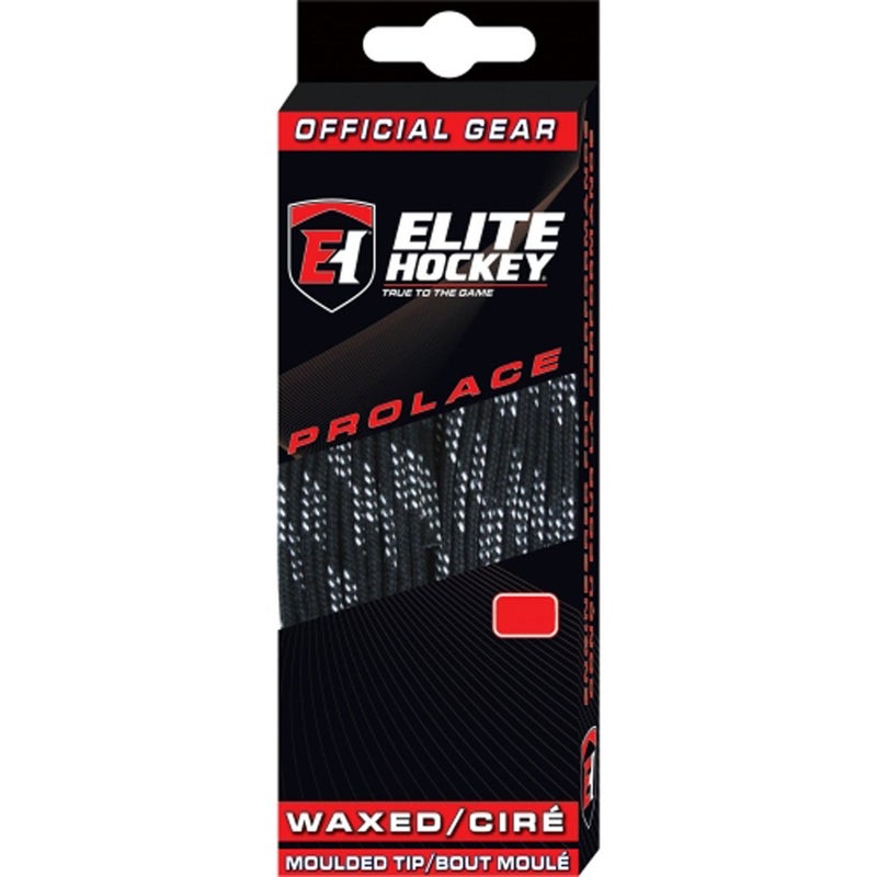 Elite Hockey Elite Hockey Prolace Waxed Hockey Laces (Black, 120")  - Image 1